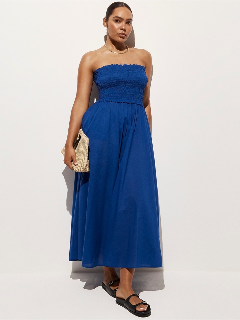 J. Crew Smocked maxi dress in cotton voile - Picture 2 of 5